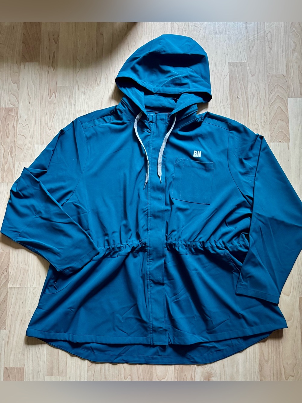 Uniform Wonderwink Renew Teal Hooded Zippered Nursing Jacket